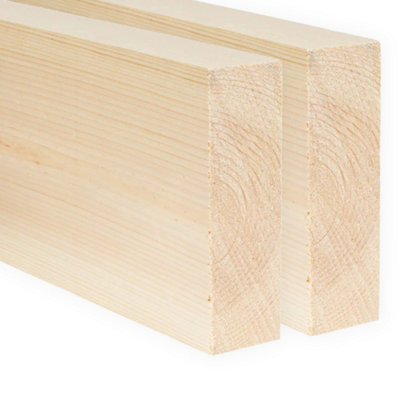 6x2 Inch Planed Timber (L)1800mm (W)144 (H)44mm Pack of 2