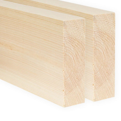 6x2 Inch Planed Timber  (L)900mm (W)144 (H)44mm Pack of 2