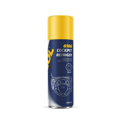 6x220ml MANNOL Cockpit Cleaner Dashboard Plastics Car Interior Shine - Citron