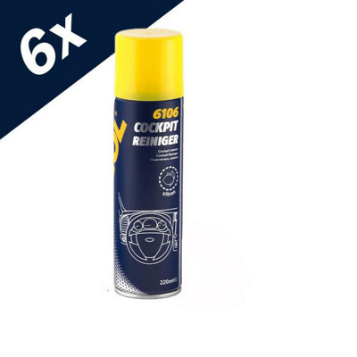6x220ml MANNOL Cockpit Cleaner Dashboard Plastics Car Interior Shine - Citron - 3