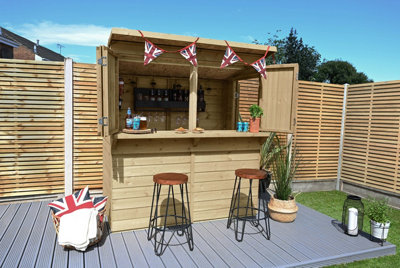 6x3 25yr Guarantee Shiplap Pressure Treated - Pent Garden Bar