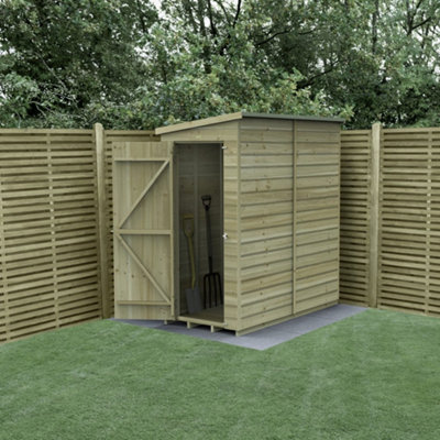6x3 Pent Shed Beckwood  Shed 25yr Guarantee Shiplap Pressure Treated - No Windows