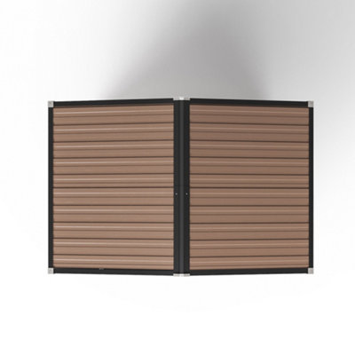 6x4 ft Apex Roof Metal Shed Garden Storage Shed Tool House with Lockable Double Door