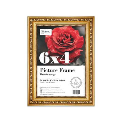 6x6 Inch Black Square Photo Frame - Thin Modern Frame With Acrylic Front, Stand Or Hang, For 6 Inch Square Photos