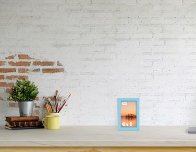 6x4 Light Blue Picture Frame (15.2 x 10.2cm) Poster, Photo, Artwork, Gallery Wall or Print