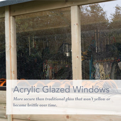 6x4 Pent Shed Beckwood Shed 25yr Guarantee Shiplap Pressure Treated - 1 Window