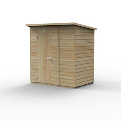 6x4 Pent Shed Beckwood Shed 25yr Guarantee Shiplap Pressure Treated - No Windows