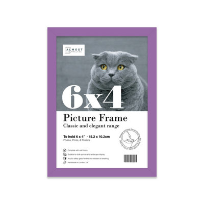 6x4 Purple Picture Frame (15.2 x 10.2cm) Poster, Photo, Artwork, Gallery Wall or Print