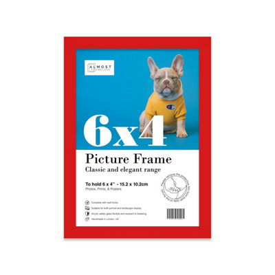6x4 Red Picture Frame (15.2 x 10.2cm) Poster, Photo, Artwork, Gallery Wall or Print