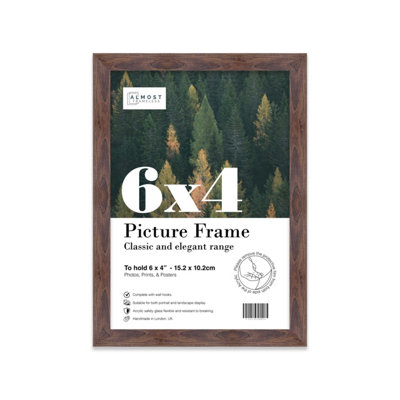 6x4 Walnut Picture Frame (15.2 x 10.2cm) Poster, Photo, Artwork ...