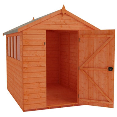 6x6 (1.75m x 1.75m) Wooden Tongue & Groove APEX Shed With 2 Windows & Single Door (12mm T&G Floor & Roof) (6ft x 6ft) (6x6)