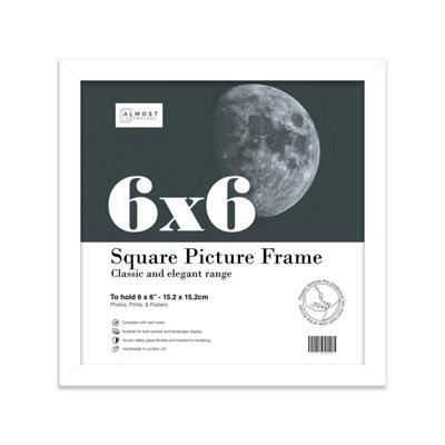 6x6 White Picture Frame (15.2 x 15.2cm) Poster, Photo, Artwork, Gallery Wall or Print