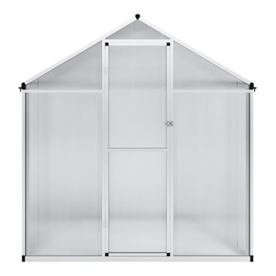 6x6ft Sliver Walk in Greenhouse Polycarbonate Greenhouse with Window