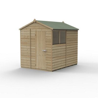 6x8 Apex Beckwood Shed 25yr Guarantee Shiplap Pressure Treated - 2 Windows