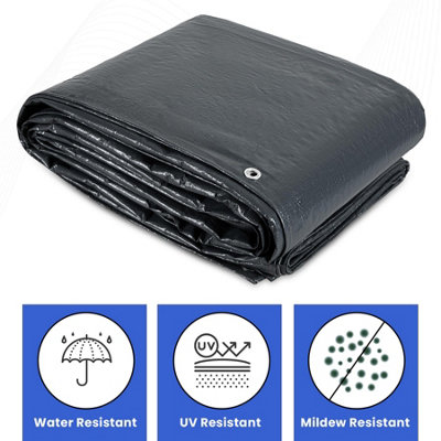 6x8M Multi-Purpose Tarpaulin - GREY