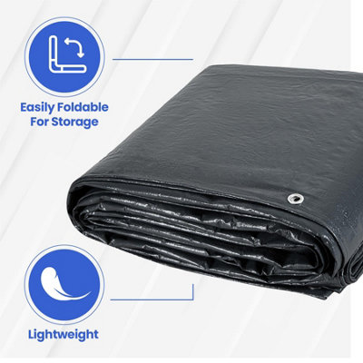 6x8M Multi-Purpose Tarpaulin - GREY - 3