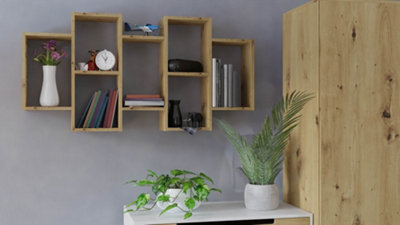 7.0 Bilbao Wall-Mounted Shelf Artisan Oak