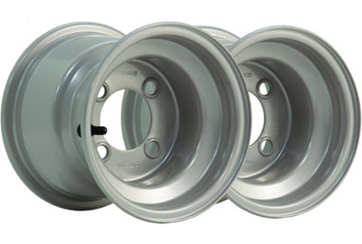 7.00x8 Golf Buggy Rims Silver 4 Inch PCD Yamaha E-Z-go Club car Garia ...