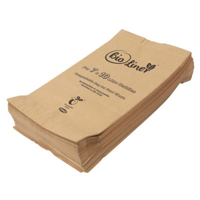 7 & 10L Bioliner Paper Compostable Caddy Liners (Medium) - 100 Bags