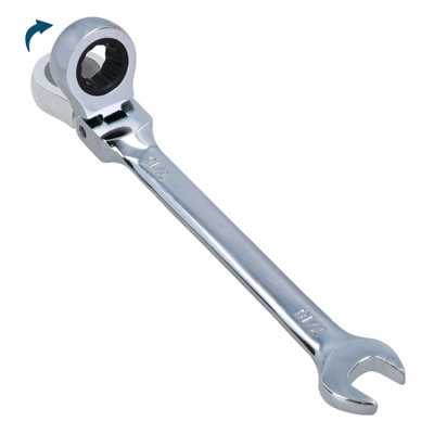 7/16" AF SAE Imperial Flexible Flexi Head Ratchet Spanner Combination Wrench