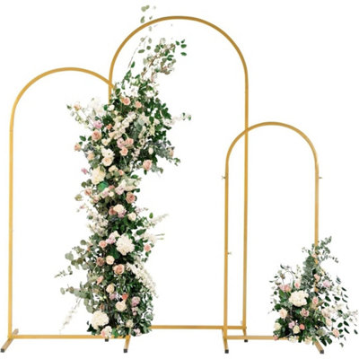 7.2FT Metal Flower Display Arch Backdrop Stand