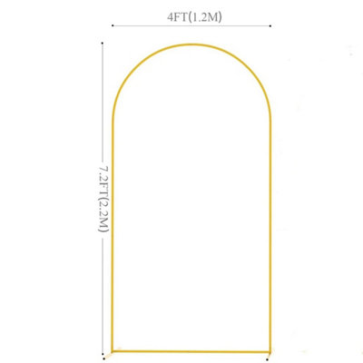 7.2FT Metal Flower Display Arch Backdrop Stand