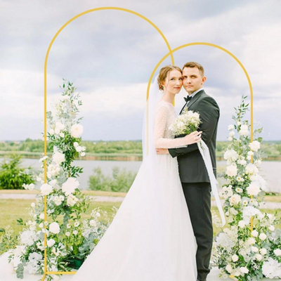 7.2FT Metal Flower Display Arch Backdrop Stand