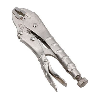 7.5" (185mm) Curved Jaw Locking Pliers Mole Grips with Ribbed Handles