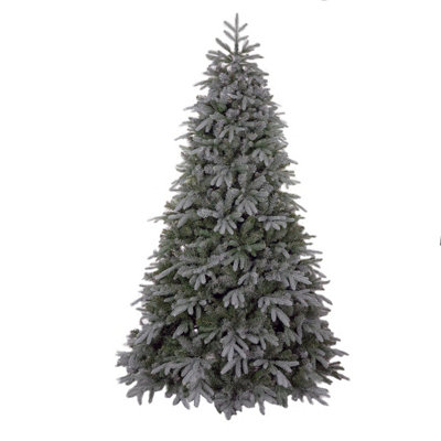 7.5' Snowy Cincinnati Hinged Christmas Tree Price Comparisons | Compare The Build