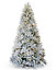 7.5' Snowy St Petersburg Fir Tree 700 Warm White LED Lights Hinged Tree