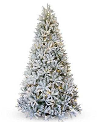 7.5' Snowy St Petersburg Fir Tree 700 Warm White LED Lights Hinged Tree Price Comparisons | Compare The Build