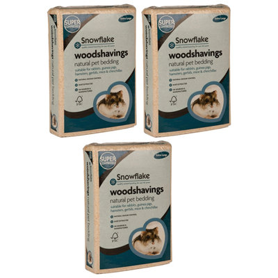 (3 Bags) Dust Extracted Wood Shavings Odour Control Animal