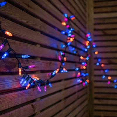 7.5m 300 LED Multi-Action Christmas Fairy Cap String Lights with Timer ...