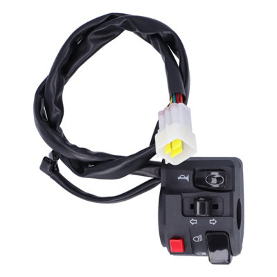 7/8in Motorcycle Handlebar Switch for Horn, Headlight, Turn Signal, and Fog Lamp Control