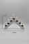 7 Bulb Wooden Candle Bridge Arch- White