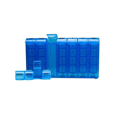 7 Day Pill Organiser with Labelled Compartment & Container for Each Day ...