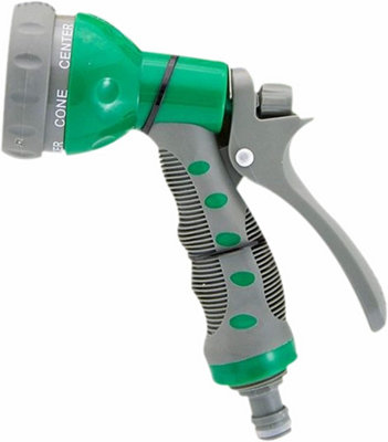 7 Dial Spray Gun  For Garden Hoses Sprays 7 Different Functions Of Patterns Soft Grip Handle