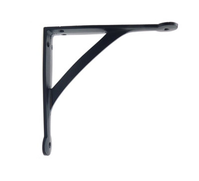 7" Epoxy Black Gallows Shelf Brackets Antique Cast Iron - Pair of Brackets - 4