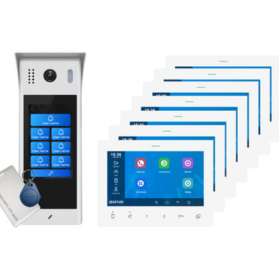 7-Flat Direct Call Video Intercom System StarLight with Mobile App