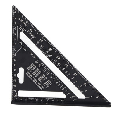 7-Inch Aluminum Triangle Ruler - Portable Carpenter Square for DIY Woodworking Measurements