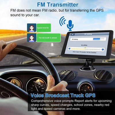 7-inch GPS Sat Nav for Car, Truck & HGV with UK & EU Maps