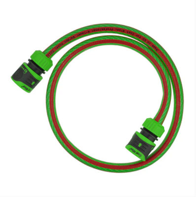 7 Meters Premium Garden Hose (Green) with 2 Green Lock Connectors Set