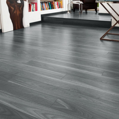 7 Pcs Wood Grain Effect Vinyl Flooring Tiles, Self Adhesive Waterproof Floor Planks,1m² coverage, 91.5cm L x 15.2cm W