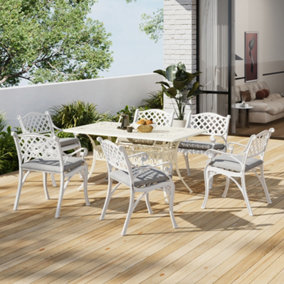 7-Piece  Outdoor Garden Furniture Set Dining Set for Garden Patio Lounge Balcony  with Cushions
