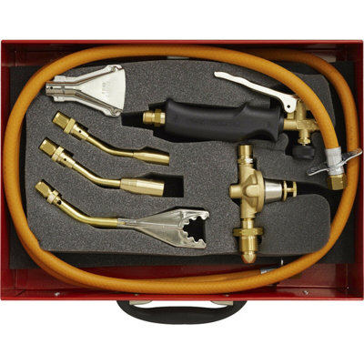 7-Piece Premium Propane Torch Set with Nozzles, Hose, and Gas Valve for ...