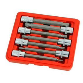 7 Piece Rib Socket Set 3/8 Drive Long Spline 4-10mm (Neilsen CT0124)