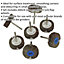 7 Piece Rotary Tool Flap Wheel Set - 30mm Diameter - 60 & 80 Grit Wheels