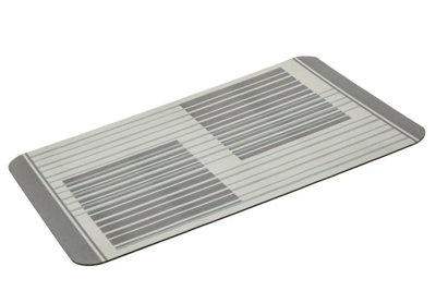 7 Pieces Textured Edge Bathroom Accessories Organiser Set - Grey - 8