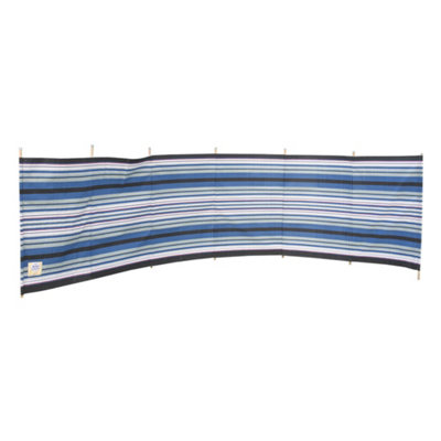 7 Pole Navy & Burgundy Stripe Windbreak