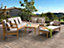 7 Seater Certified Acacia Wood Garden Lounge Set Grey PATAJA